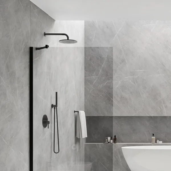 OMNIRES - MARINA walk-in, 90 cm čierna mat / transparent /BLMTR/ DNR90XBLTR