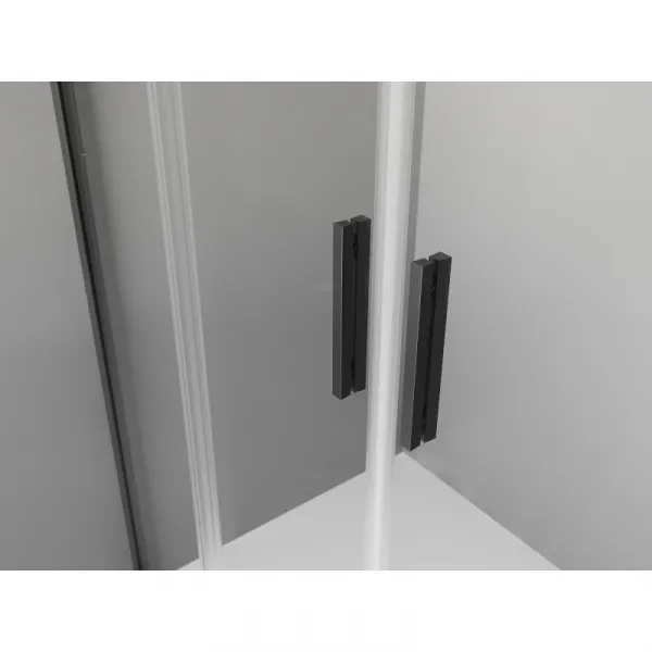 MEXEN/S - Exo štvrťkruhový posuvný sprchovací kút 80 x 80, transparent, čierna 8132-080-080-70-00