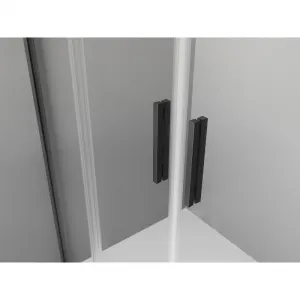 MEXEN/S - Exo štvrťkruhový posuvný sprchovací kút 80 x 80, transparent, čierna 8132-080-080-70-00