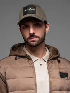 Pánska khaki šiltovka s veľkou nášivkou V2 ACCS-0101