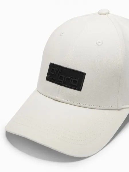 Trendy krémová šiltovka s nášivkou V2 ACCS-0104