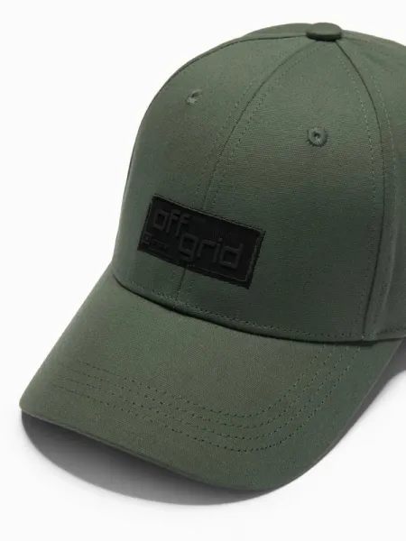 Trendy khaki šiltovka s nášivkou V6 ACCS-0104