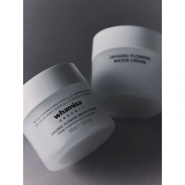 WHAMISA Organic Flowers Water Cream ľahký hydratačný krém pre dehydratovanú pleť 50 ml