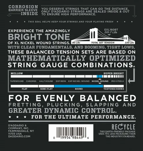 D'Addario EXL160BT