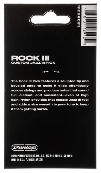 Dunlop Rock III custom Jazz III Picks 1.38