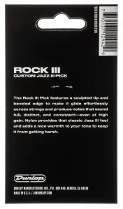 Dunlop Rock III custom Jazz III Picks 1.38