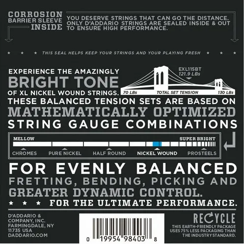 D'Addario EXL115 BT