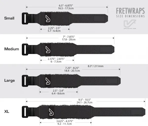 Gruvgear FretWraps Black Medium - 3 Pack