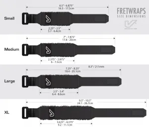 Gruvgear FretWraps Black Medium - 3 Pack