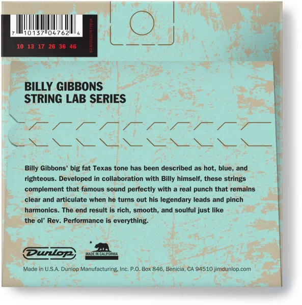 Dunlop Billy Gibbons Custom Rev Willy's Guitar Strings 10-46