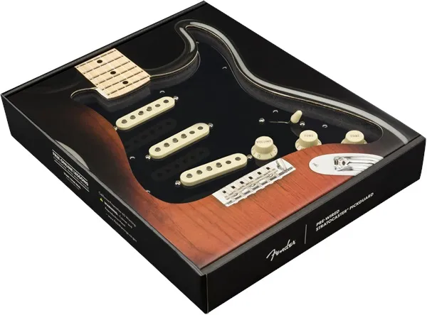 Fender Pre-Wired Pickguard, Strat SSS TX MEX BWB