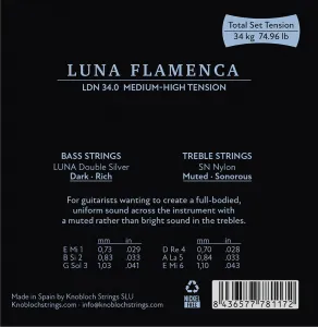 Knobloch LUNA FLAMENCA Double Silver SN Nylon Medium-High Tension 34.0