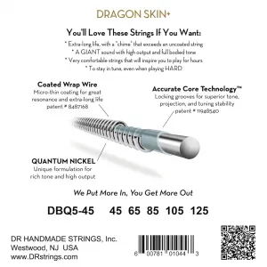 DR Strings Dragon Skin+ DBQ5-45