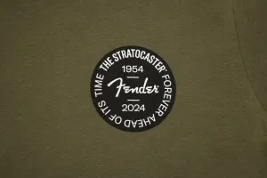 Fender Strat 70th Badge Tee, Olive, M