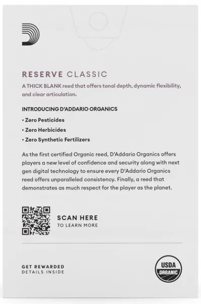 D'Addario Reserve Classic Bb Clarinet 10 - 3.5