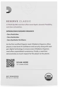 D'Addario Reserve Classic Bb Clarinet 10 - 3.5