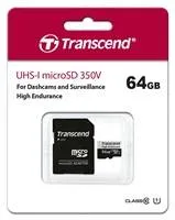 Karta TRANSCEND MicroSDXC 64GB 350V, vysoká odolnosť