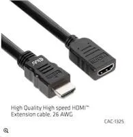 Club3D Kabel prodlužovací Rychlý HDMI 4K60HZ (M/F), 5m, černá, 26 AWG