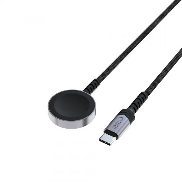 Tech-Protect UltraBoost MC01 Magnetický nabíjací kábel pre Apple Watch - USB-C, 1,2 m, čierny
