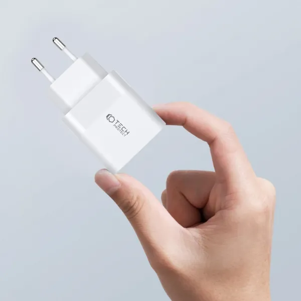 Tech-Protect C20W 2-portová nabíjačka, PD20W, biela