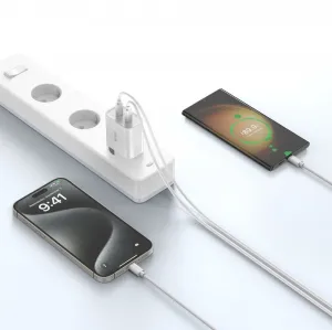 Tech-Protect C20W 2-portová nabíjačka, PD20W, biela