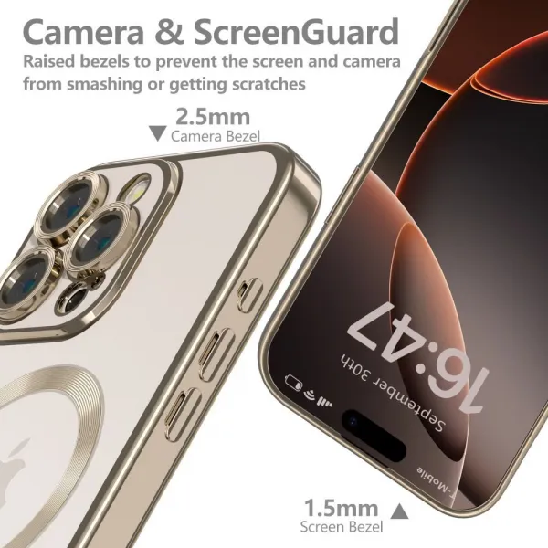 Tech-Protect Magflex MagSafe kryt na iPhone 16 Pro Max, zlatý