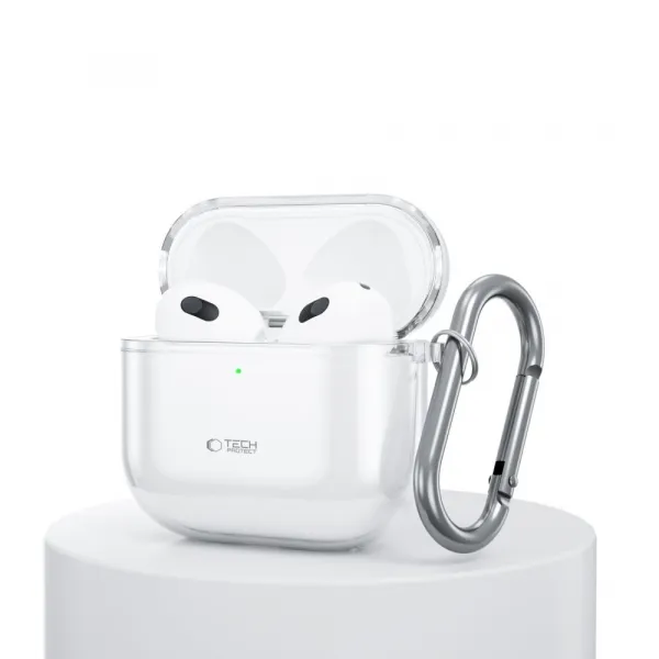 Tech-Protect FlexAir puzdro, Apple AirPods 4, priehľadné