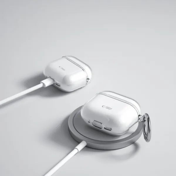 Tech-Protect FlexAir puzdro, Apple AirPods 4, priehľadné