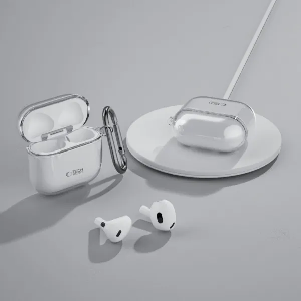 Tech-Protect FlexAir puzdro, Apple AirPods 4, priehľadné