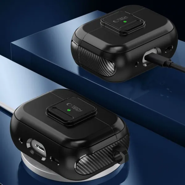 Tech-Protect Defender Hook MagSafe, AirPods Pro 1 / 2, čierny