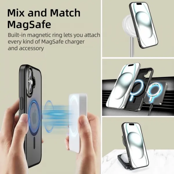 Tech-Protect Magedge MagSafe iPhone 16, čierny matný