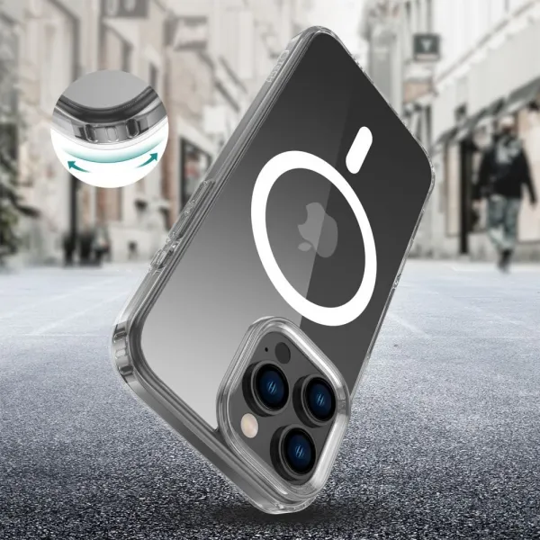 Tech-Protect Flexair Hybrid s MagSafe, iPhone 16 Pro Max, priehľadný