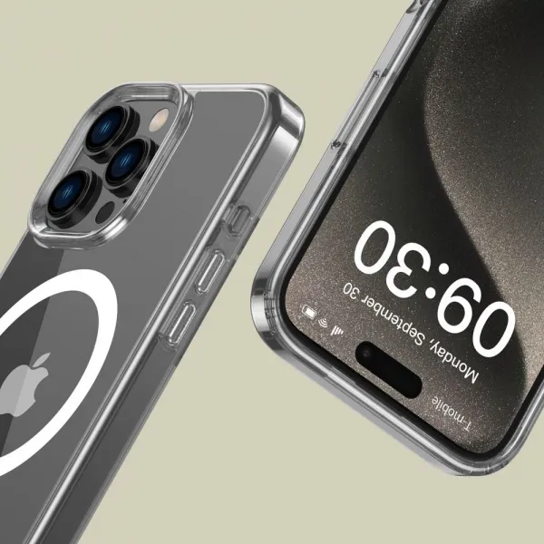 Tech-Protect Flexair Hybrid s MagSafe, iPhone 16 Pro Max, priehľadný