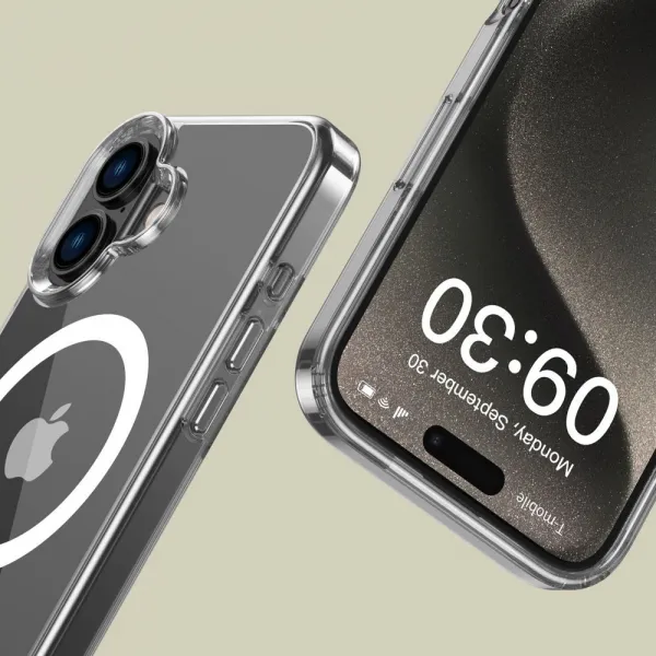 Tech-Protect Flexair Hybrid s MagSafe, iPhone 16 Plus, priehľadný