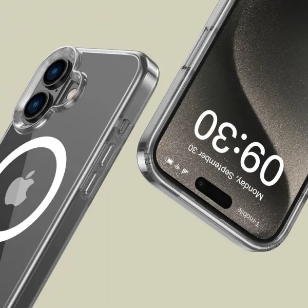 Tech-Protect Flexair Hybrid s MagSafe, iPhone 16, priehľadný