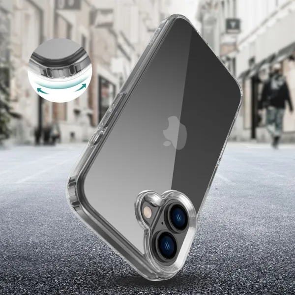 Tech-Protect Flexair Hybrid, iPhone 16, priehľadný