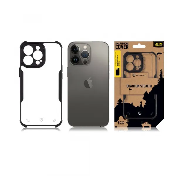 Tactical Quantum Stealth kryt, iPhone 14 Pro, čierny