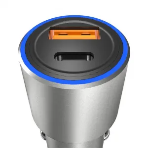 Dudao autonabíjačka USB a USB-C, Power Delivery, Quick Charge, 22,5 W, sivá (R4PQ)