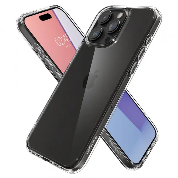 Spigen Ultra hybrid kryt na mobil, iPhone 15 Pro Max, číry