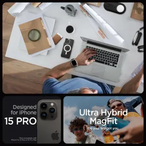 Spigen Ultra Hybrid Mag s MagSafe, iPhone 15 Pro, biely