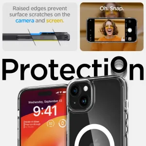 Spigen Ultra Hybrid Mag s MagSafe, iPhone 15 Plus, biely