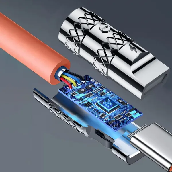 Dudao Angled kábel otočný o 180°, USB-A - Lightning, 30 W, 1 m, oranžový