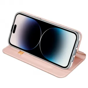 Dux Ducis Skin Pro knižkové puzdro na iPhone 15 Pro, ružové