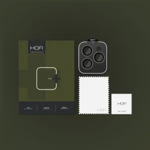 HOFI Camring ochranné sklo na kameru na iPhone 15 Pro / 15 Pro Max, čierne