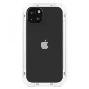 Apple iPhone 15 Plus / 16 Plus, Ochranná fólia odolná proti nárazom (aj na zakrivenú časť!), tvrdené sklo, Spigen Ez Fit HD, čierna