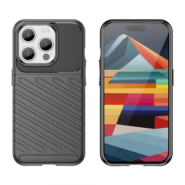 MG Thunder kryt na iPhone 15 Pro, čierny
