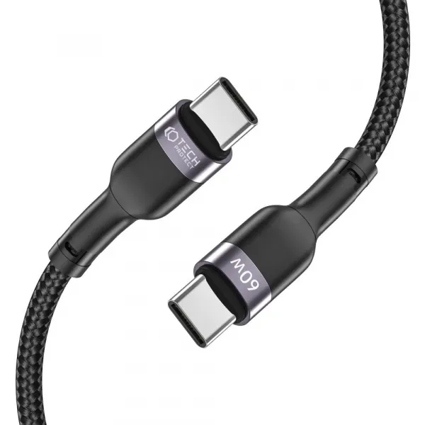 Tech-Protect UltraBoost USB-C - USB-C, PD60W / 3 A, 2 m, sivý