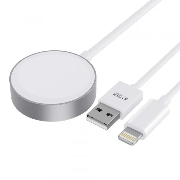 Tech-Protect Ultraboost USB magnetická nabíjačka na Apple Watch + Lightning 1.5m, biela