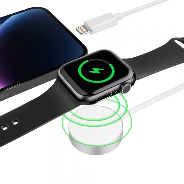 Tech-Protect Ultraboost USB magnetická nabíjačka na Apple Watch + Lightning 1.5m, biela