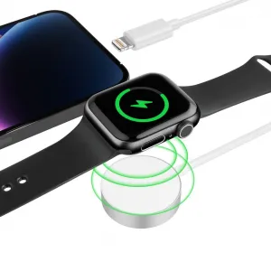 Tech-Protect Ultraboost USB magnetická nabíjačka na Apple Watch + Lightning 1.5m, biela